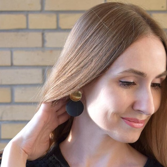 Double Round Earrings - Picture 3 of 4